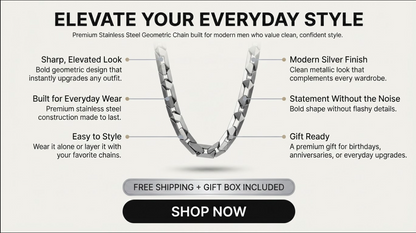 Titanium Steel Geometric Chain Necklace